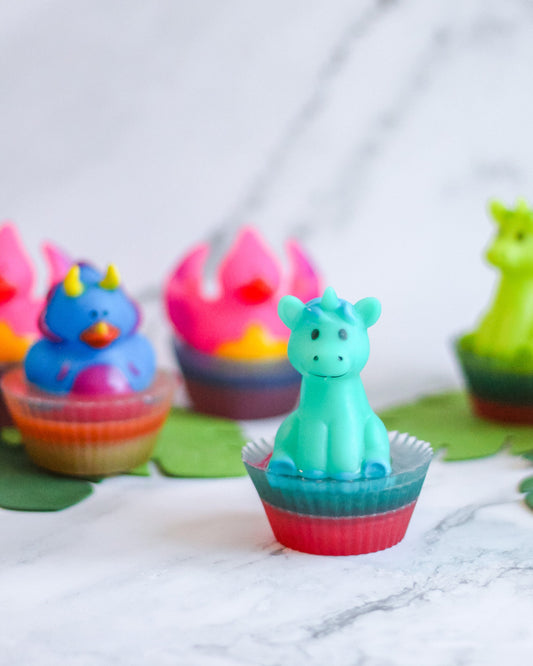 Land Before Time Kids’ Bathtime Soap | Yummy Bubblegum Scented (With Bonus Bath Toy) | Handmade Vegan Soap | Stocking Stuffer Gift
